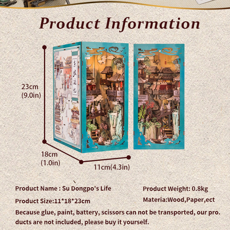 Lysliv DIY Book Nook Kit | Su Dongpo's Life