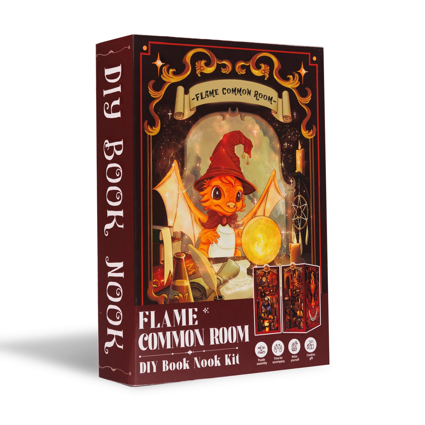 Lysliv DIY Book Nook Kit | Flame Common Room