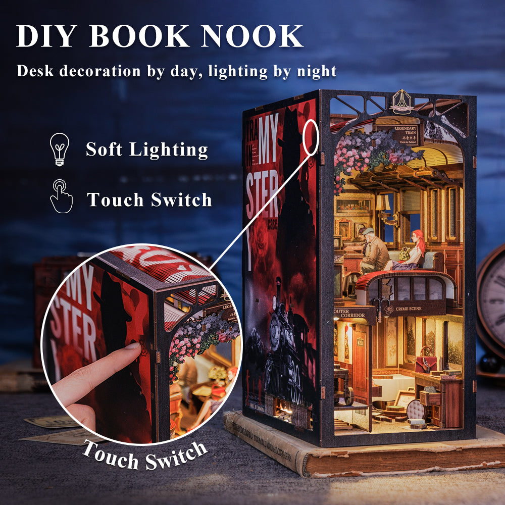 Lysliv DIY Book Nook Kit | Train Mystery