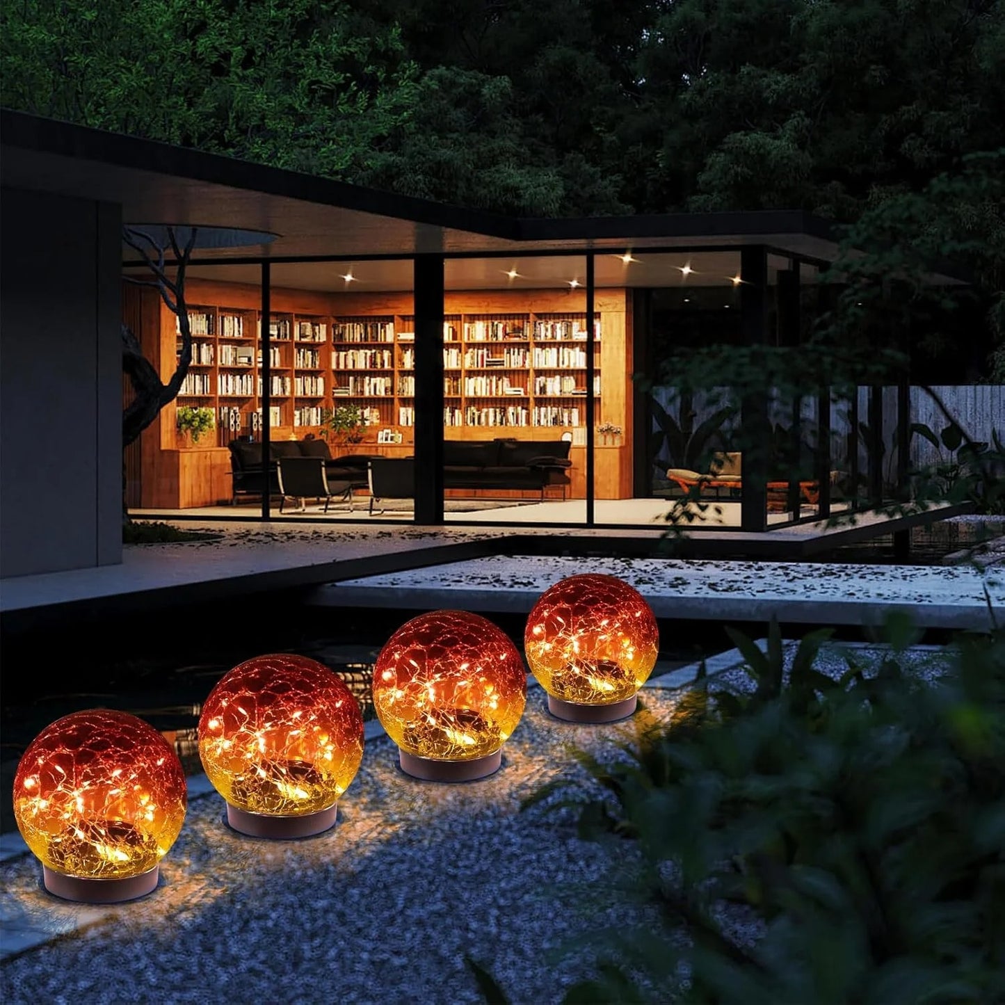 Solar Globe Lights Outdoor Waterproof-Solar Balls