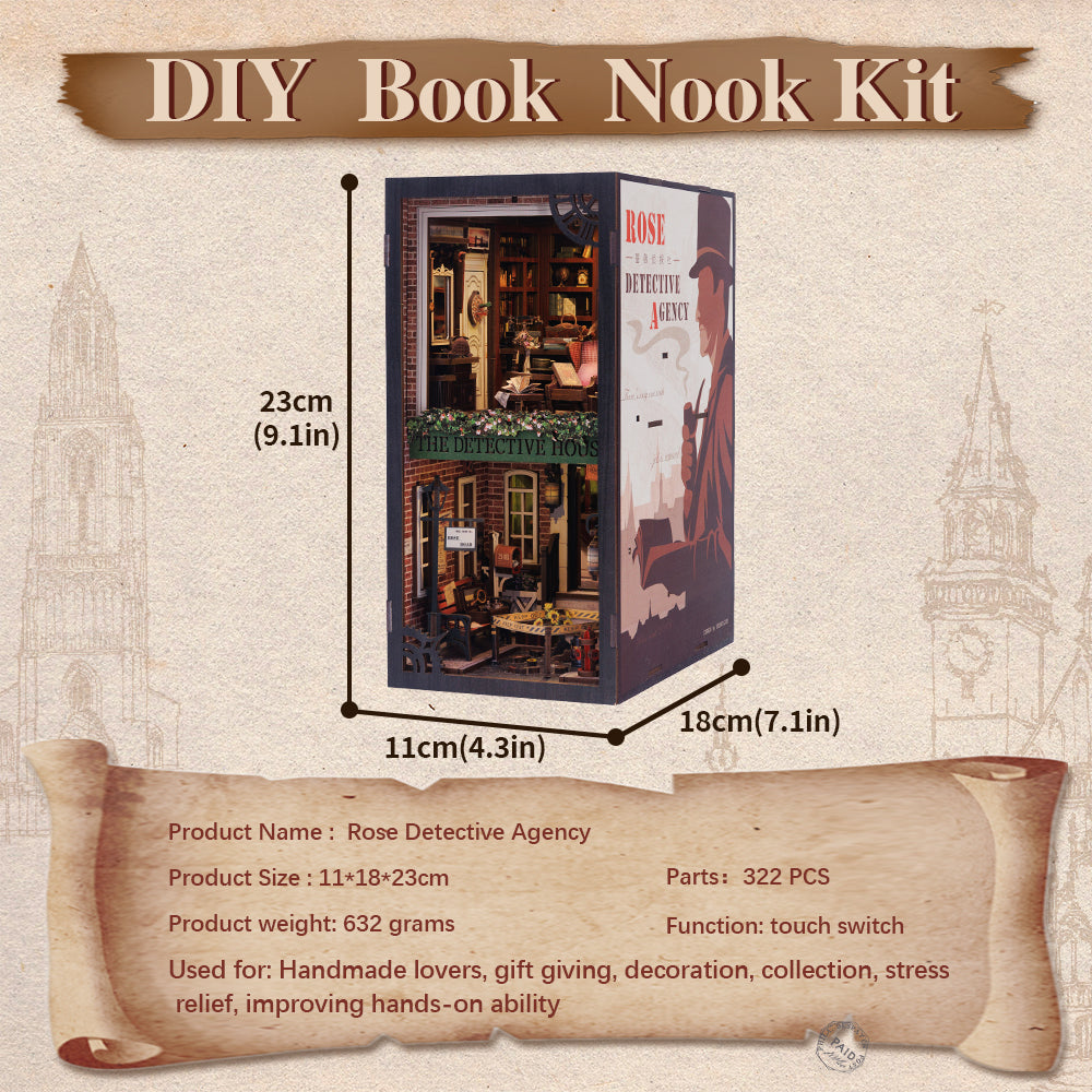 Lysliv DIY Book Nook Kit | Rose Detective Agency