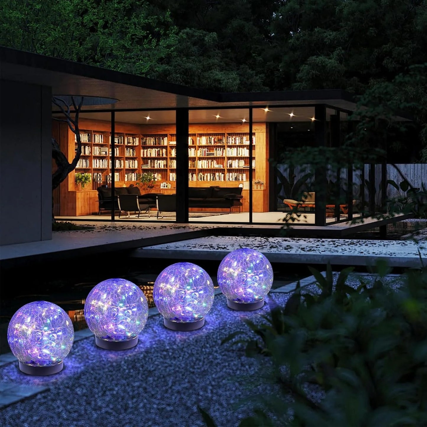 Solar Globe Lights Outdoor Waterproof-Solar Balls