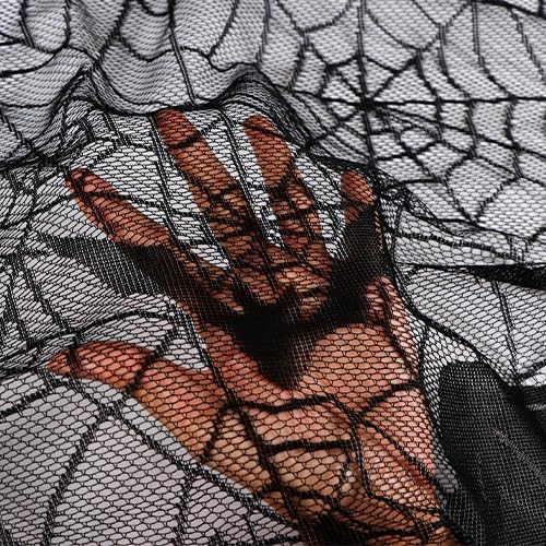 Lysliv Black Lace Spiderweb Halloween Decoration