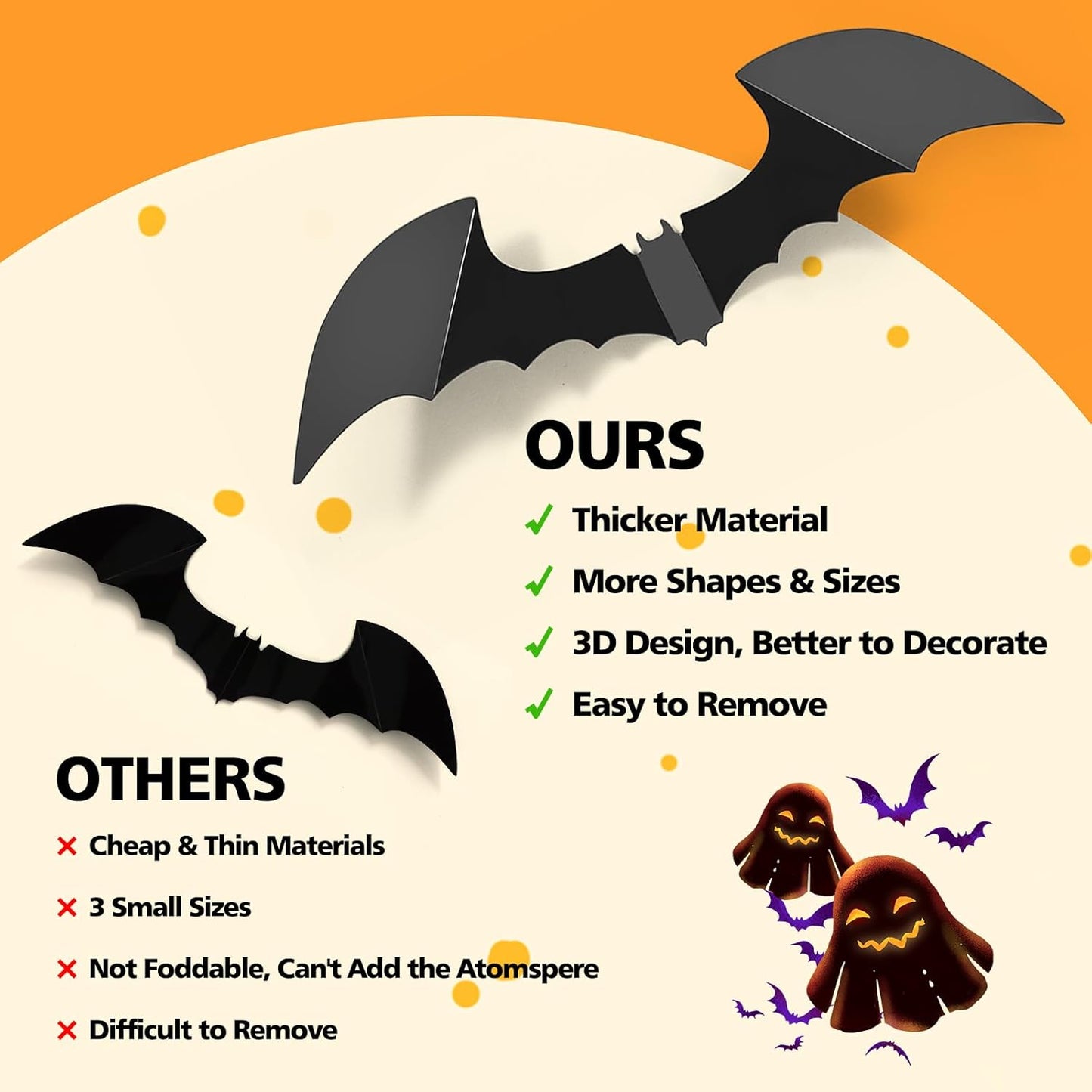 Lysliv Bats Halloween Decorations