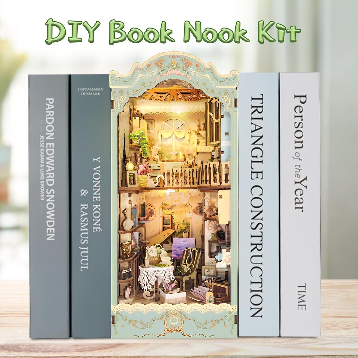 Lysliv Book Nook Kit - DIY Doll House Booknook