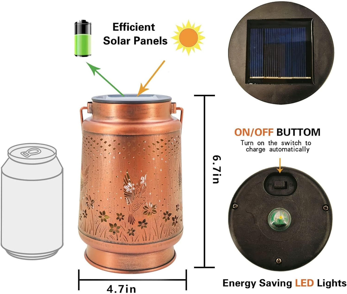 Solar Lantern Lights Outdoor (Hummingbird)