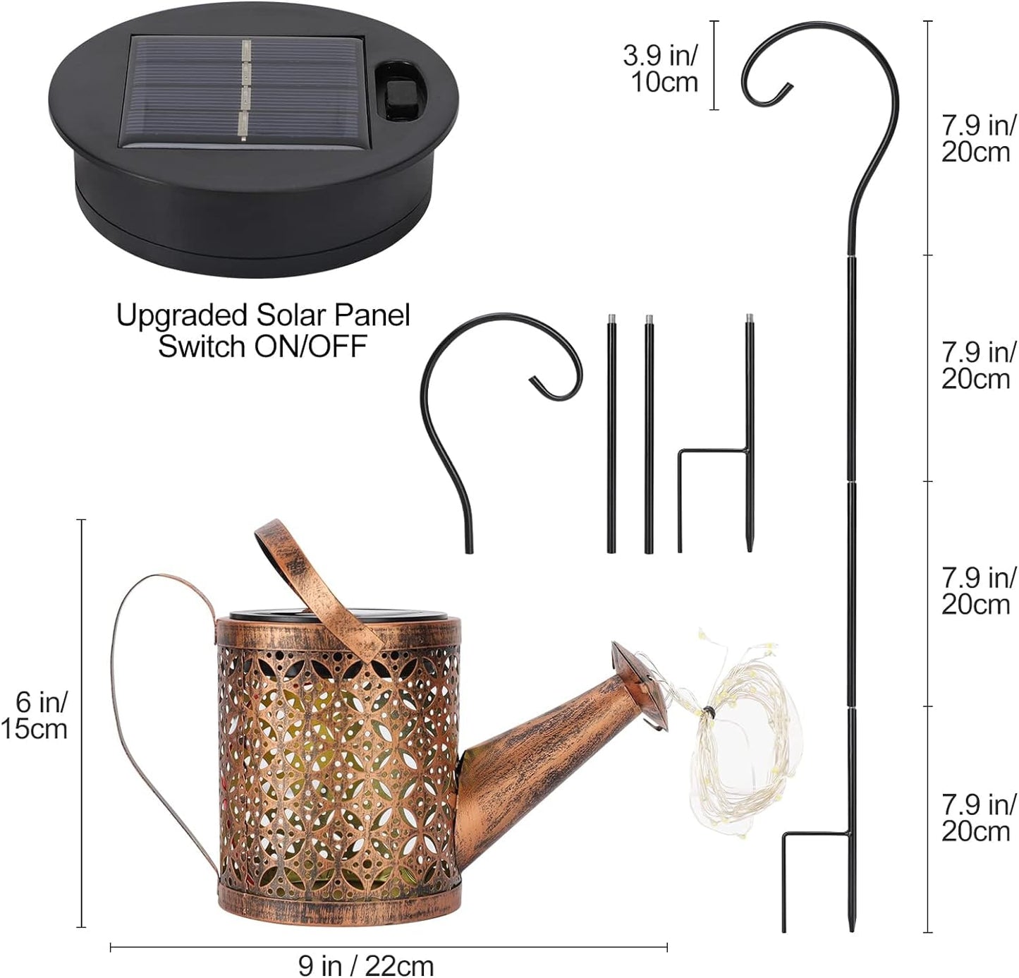 Solar Watering Can Light (Coin)