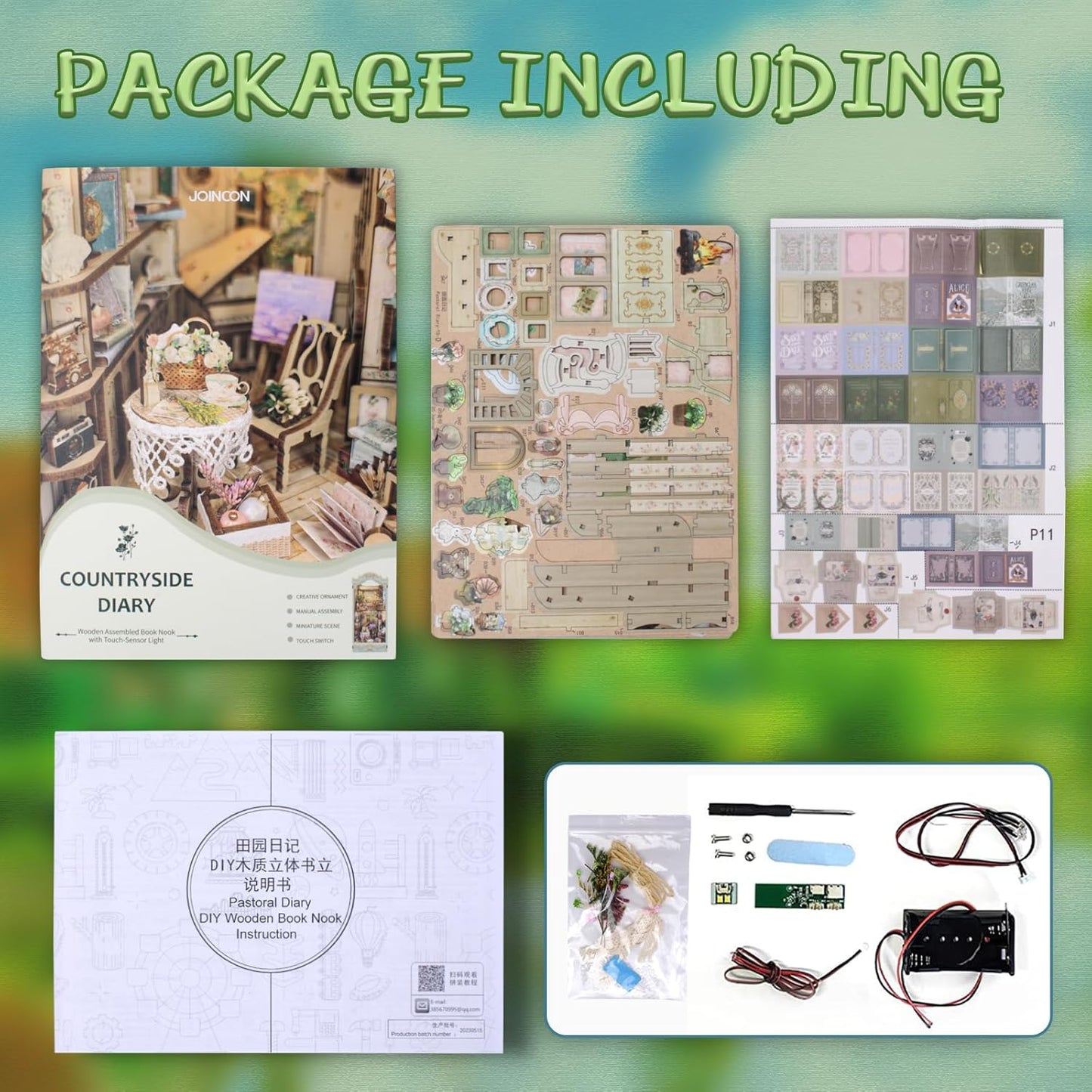 Lysliv Book Nook Kit - DIY Doll House Booknook