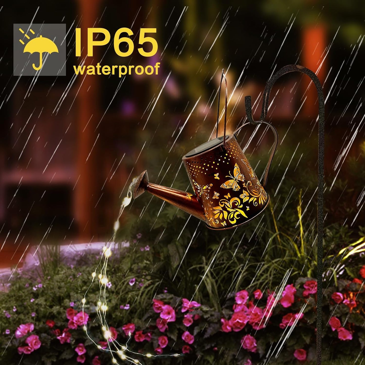 Solar Watering Can Outdoor Lights (Butterfly)