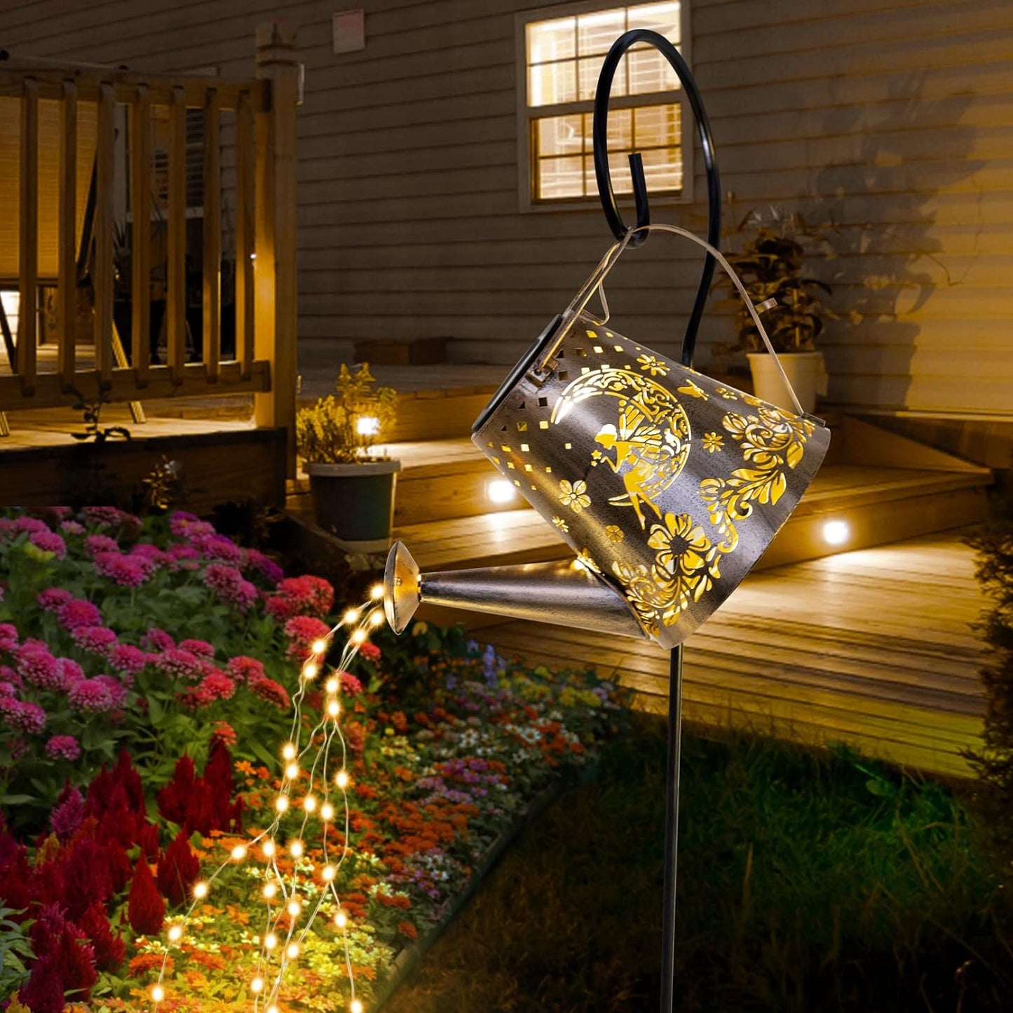Solar Watering Can with Lights (Fairy)