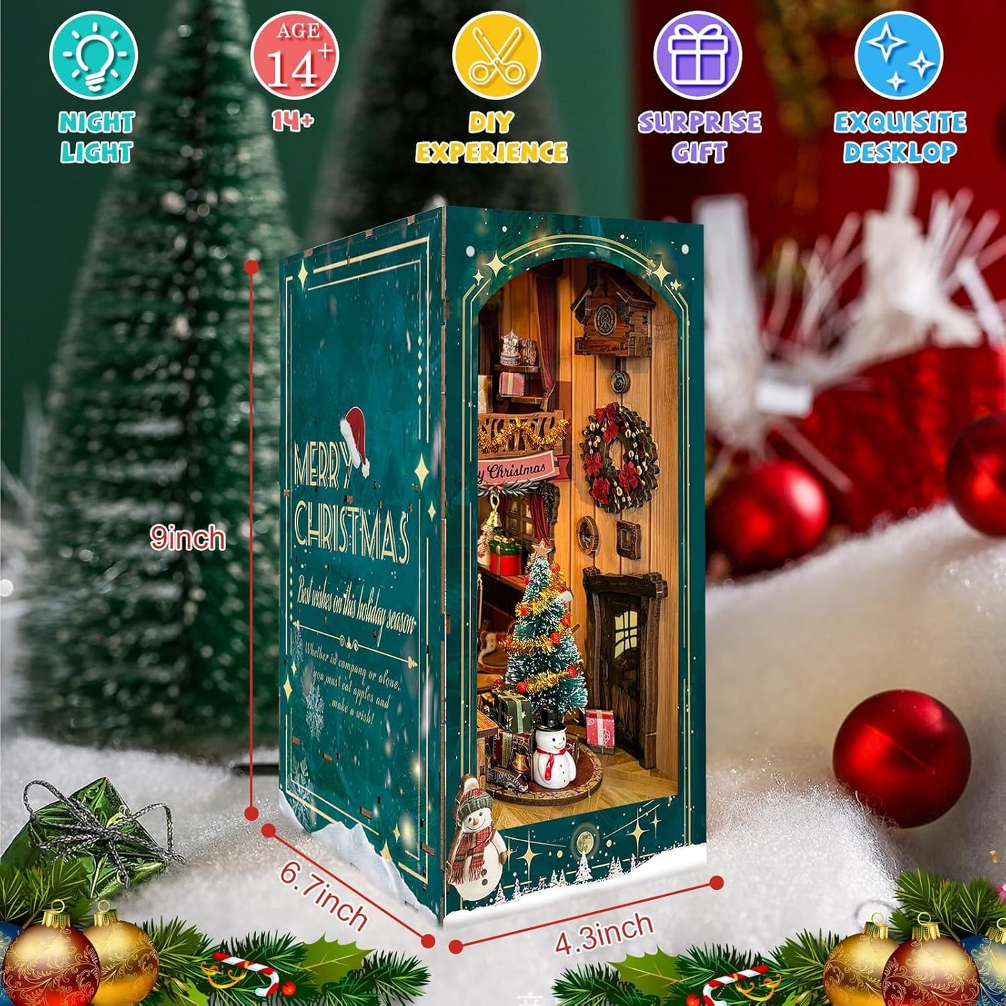 Lysliv Book Nook Kit - DIY Miniature House Kit for Adults