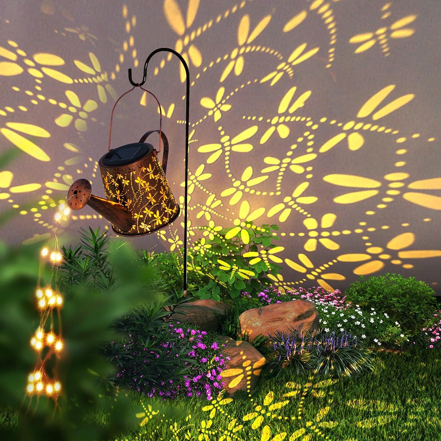 Solar Watering Can Outdoor Lights (Butterfly)