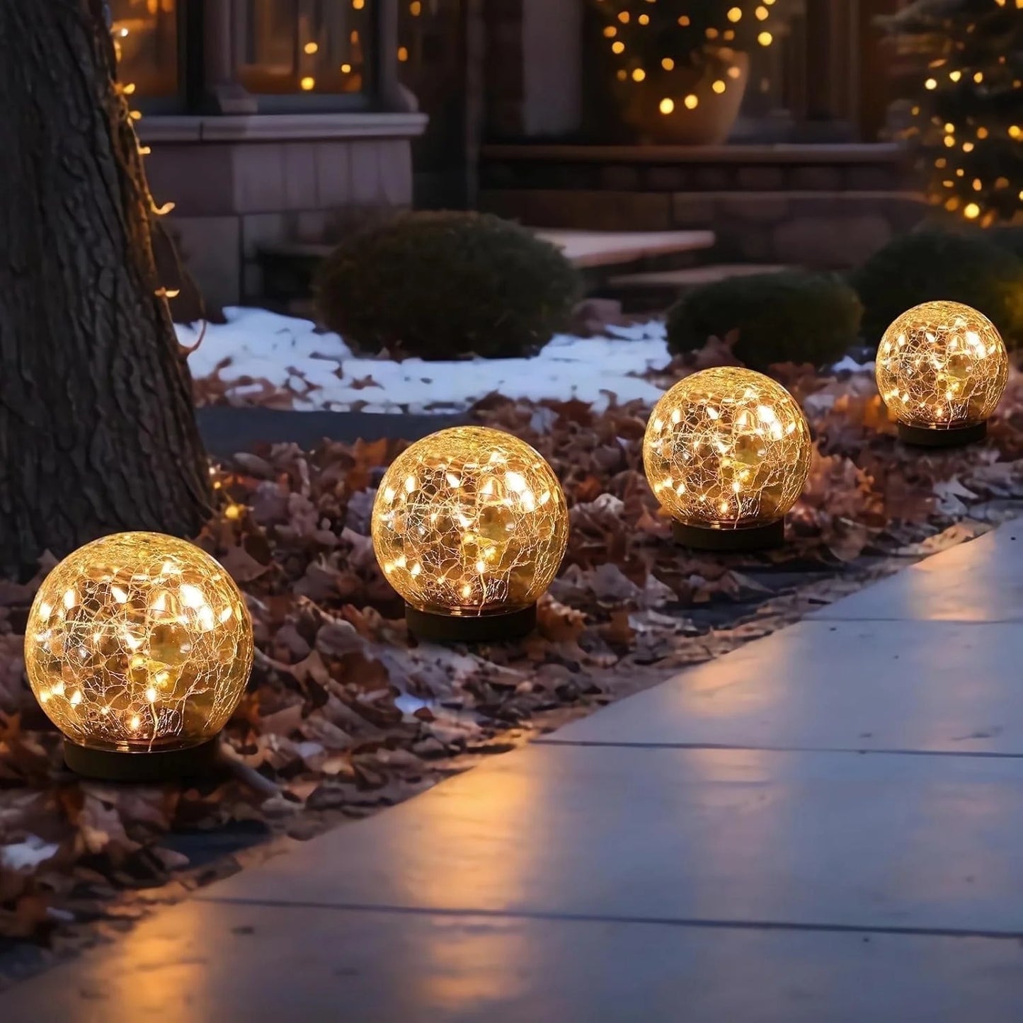 Solar Globe Lights Outdoor Waterproof-Solar Balls
