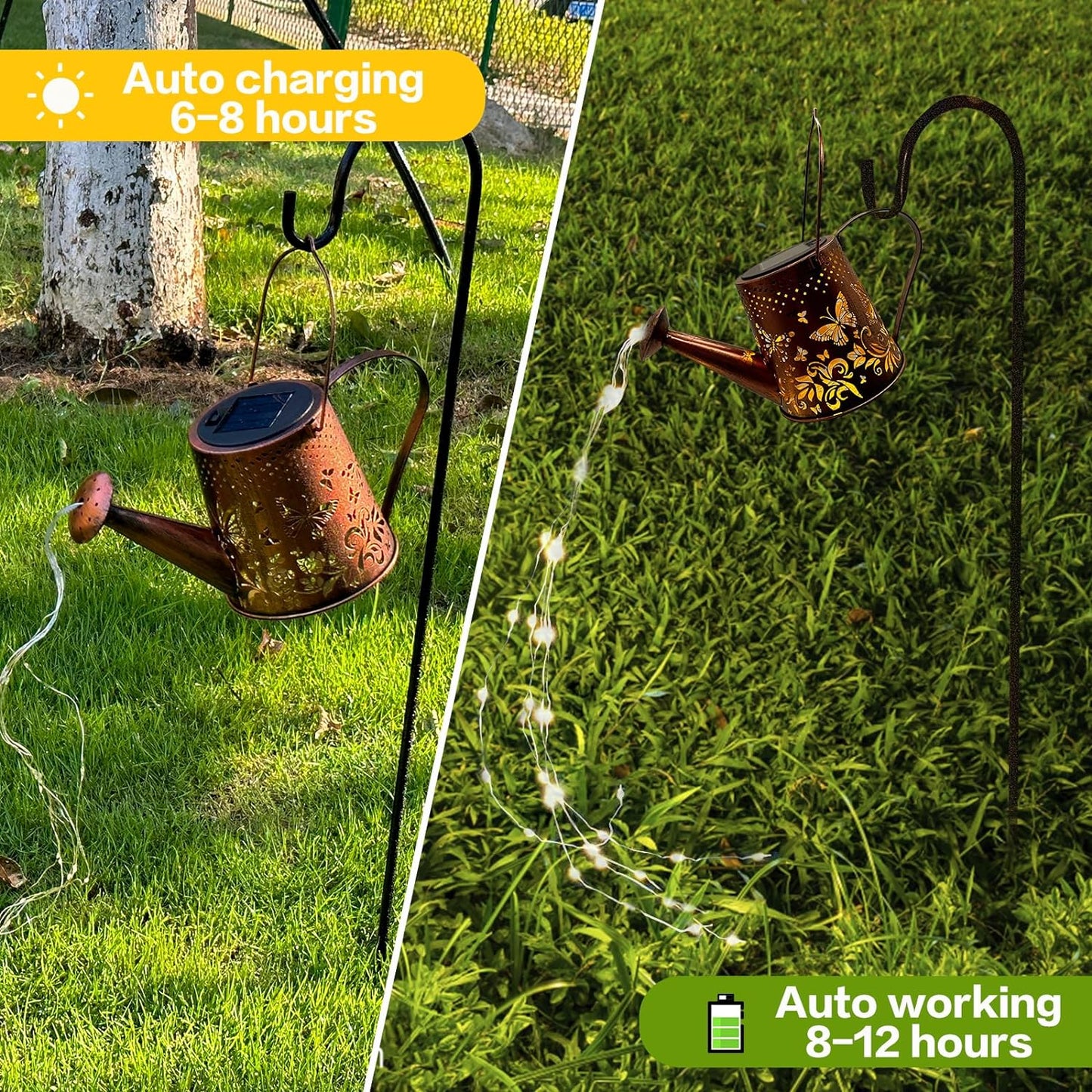 Solar Watering Can Outdoor Lights (Butterfly)