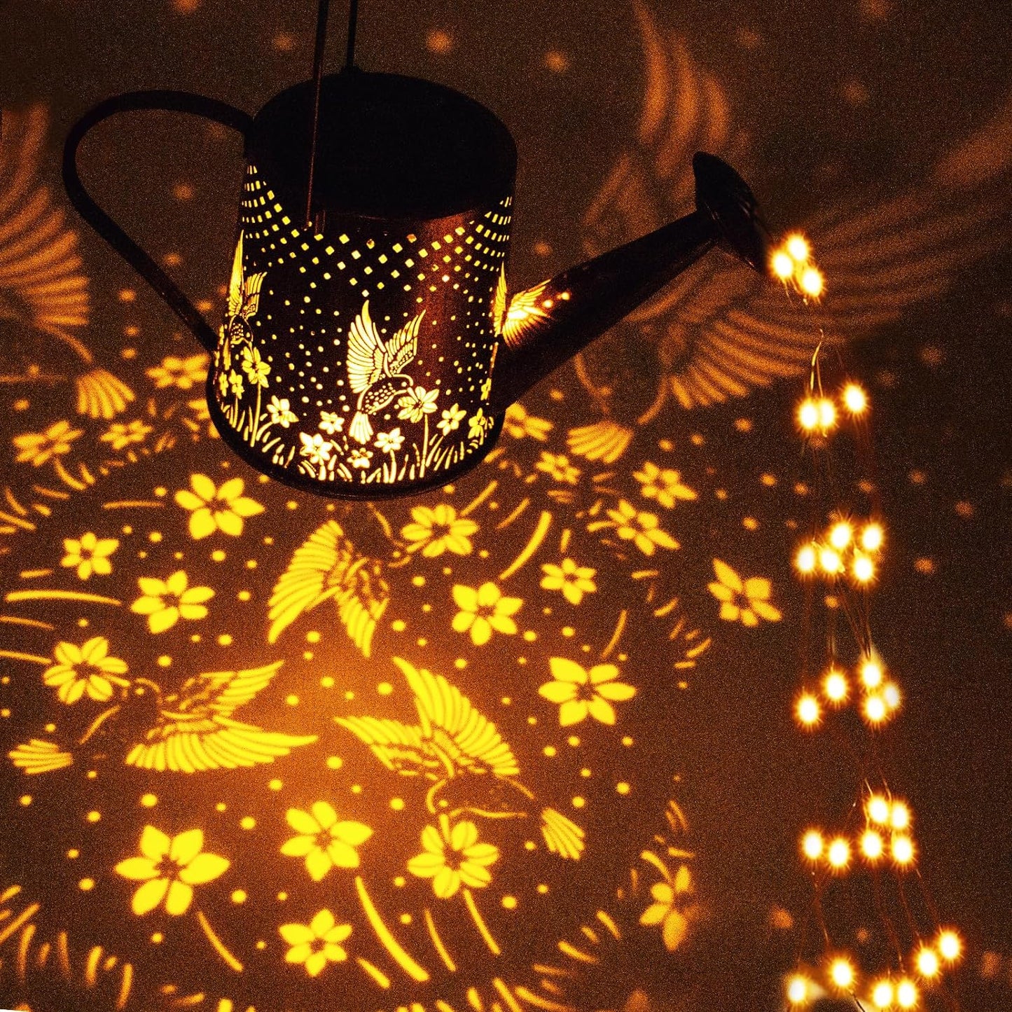 Solar Watering Can Outdoor Lights (Hummingbird)