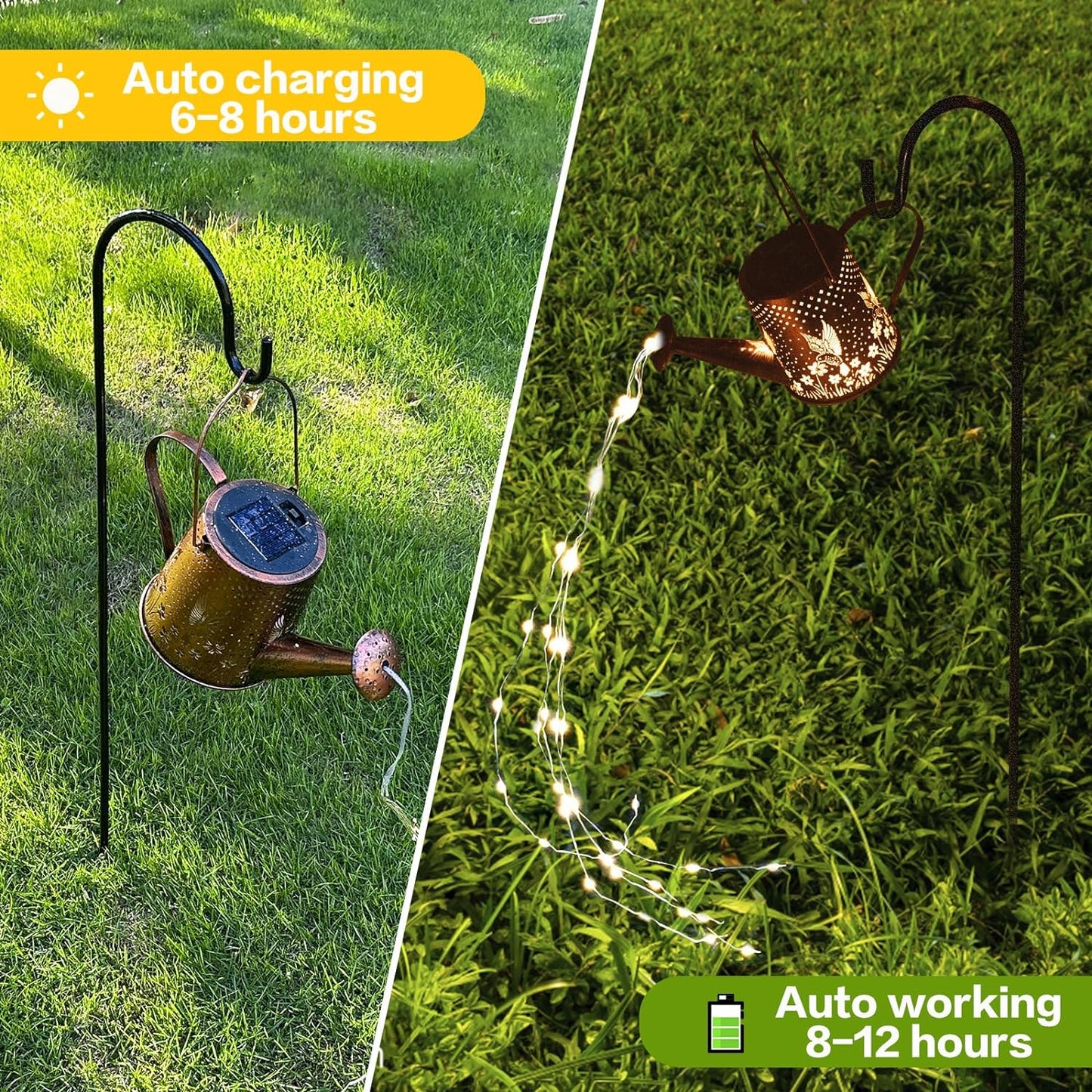 Solar Watering Can Outdoor Lights (Hummingbird)